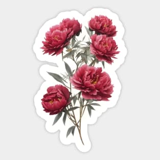 Pink peony flowers Sticker